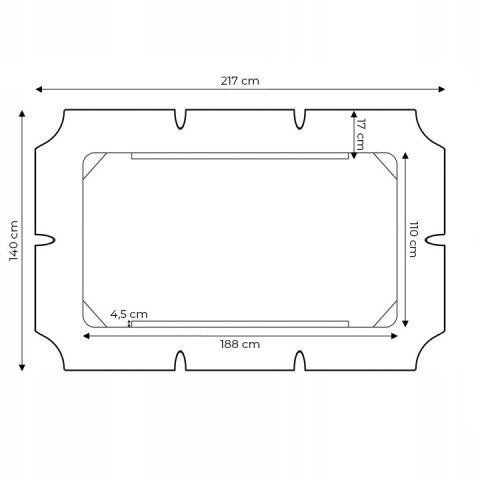 DASZEK DO HUŚTAWKI 188 X 110 CM WODOODPORNE POSZYCIE ZIELONY MODERNHOME