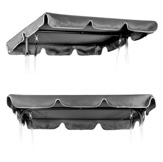 DASZEK DO HUŚTAWKI 210 X 145 CM WODOODPORNE POSZYCIE SZARY MODERNHOME