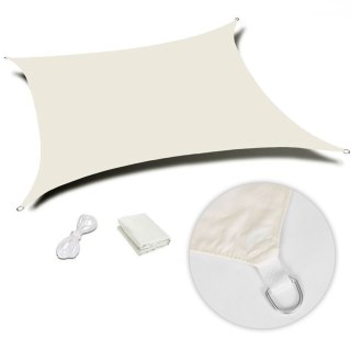 KWADRATOWY ŻAGIEL PRZECIWSŁONECZNY 5X5 M DASZEK WODOODPORNY BEŻOWY MULTIGARDEN