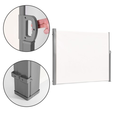 SKŁADANA MARKIZA 300X180 CM BOCZNA ROLETA PARAWAN DO OGRODU NA TARAS BEŻOWA MULTIGARDEN