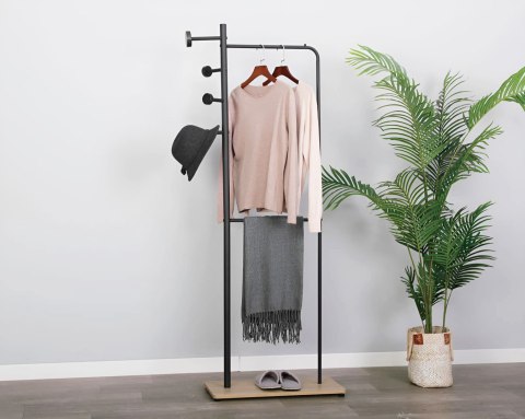 WIESZAK STOJĄCY PODŁOGOWY NA UBRANIA PÓŁKA NA BUTY