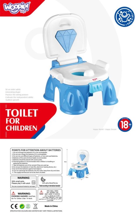 WOOPIE BABY Pierwszy Nocnik dla Dziecka z Muzyką 3w1 Krzesełko Stopień