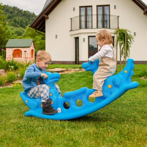 WOOPIE Bujak Wieloosobowy Dino Huśtawka Równoważna Niebieska