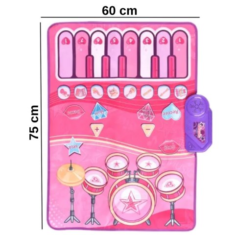 WOOPIE Duża Mata Muzyczna 2w1 Perkusja Interaktywna Pianino
