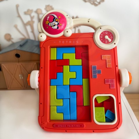 WOOPIE Dwustronna Tablica do Rysowania Gra Tetris 2w1 Pomarańczowa