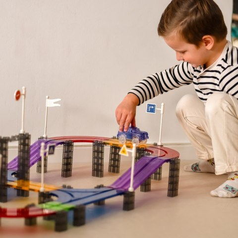 WOOPIE Magnetyczny Tor Samochodowy Wyścigowy + Autko 137 El.