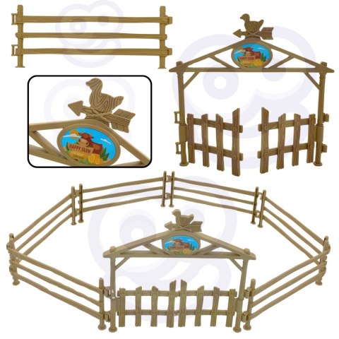 WOOPIE Zestaw Mini Farma Traktor Zwierzęta Osada Farma Rolnik 1:24
