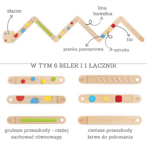 VIGA Drewniana Równoważnia Modułowa Tor Ścieżka Sensoryczna