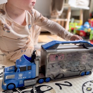 WOOPIE Ciężarówka Policyjna 2w1Transporter Tor Samochodowy