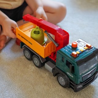 WOOPIE Ciężarówka Śmieciarka z Dźwigiem Segregacja Śmieci - skala 1:10