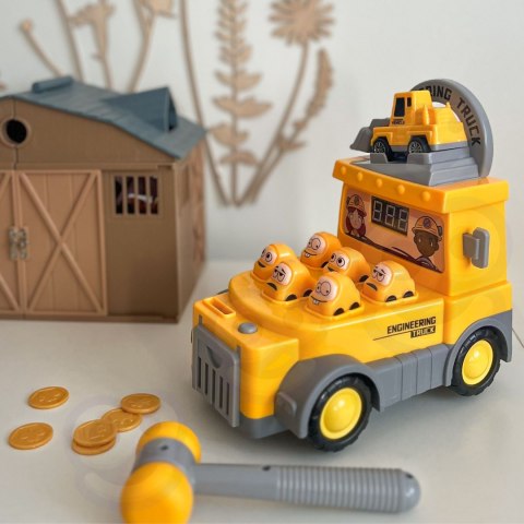 WOOPIE Gra Zręcznościowa Uderz Młotkiem Wbijak Plac Budowy z Akcesoriami