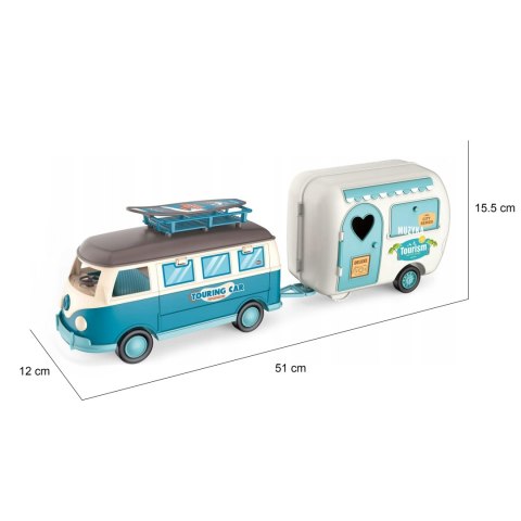 WOOPIE Kamper XL dla Lalek Zestaw Kempingowy z Przyczepką