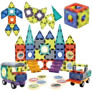 WOOPIE Klocki Magnetyczne 3D Zestaw Zamek Pojazdy 71el.