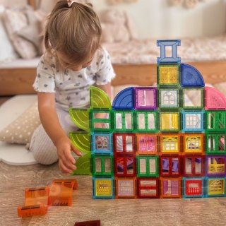 WOOPIE Klocki Magnetyczne Konstrukcyjne 3D Zestaw Edukacyjny Zamek 100el.