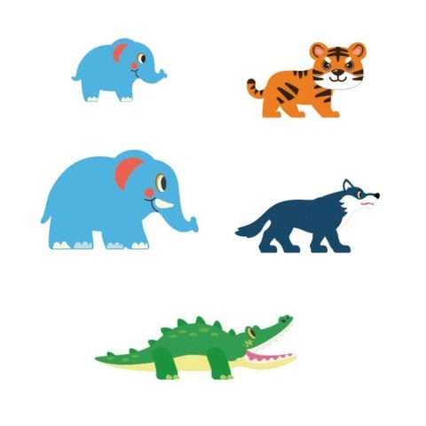 WOOPIE Klocki Magnetyczne Konstrukcyjne 3D Zestaw Edukacyjny Zwierzęta Dżungli 45el.