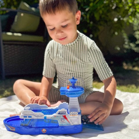 WOOPIE Łódź Policyjna Patrolowa Interaktywna - Skala 1:16 + Autka 3 szt.