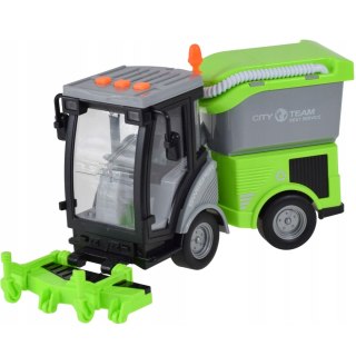 WOOPIE Zamiatarka Miejska 1:16 Zielona Efekty Dźwiękowe i Świetlne