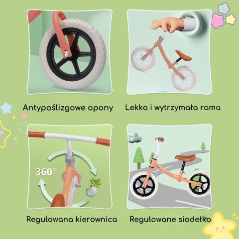 Rowerek Biegowych Dziecięcy Pomarańczowy - Lekki, Bezpieczny, Wytrzymały