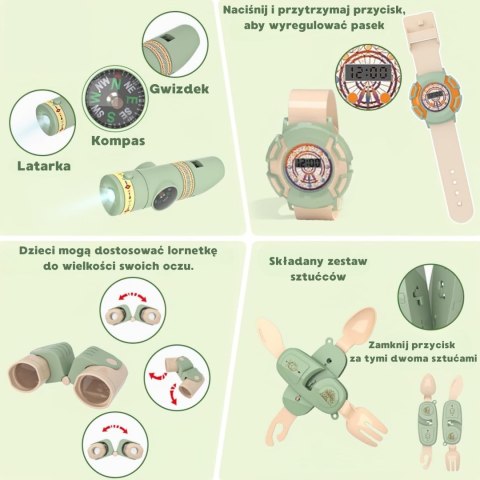 WOOPIE Discovery Zestaw Małego Odkrywcy Namiot Kempingowy XXL na Biwak 15 el.