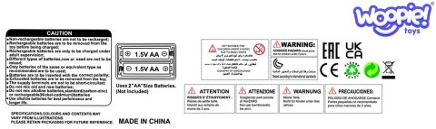 WOOPIE Interaktywny Króliczek Przytulanka z Dźwiękiem i Światłem