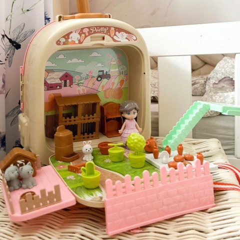 Królik w Plecaku 3w1 Farma Domek Ogródek