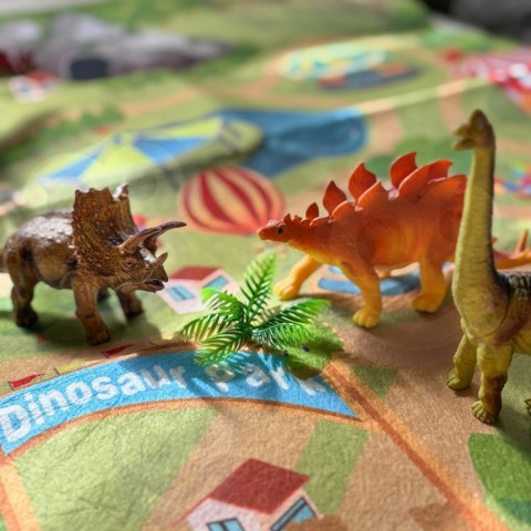 WOOPIE Zestaw Figurki Dinozaury 16 el. + Mata + Kuferek