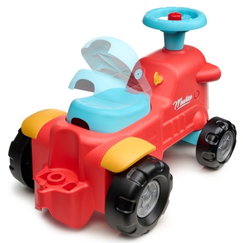 FALK Maurice Traktorek Jeździk Czerwony Pchacz Odpychacz Schowek od 1 roku