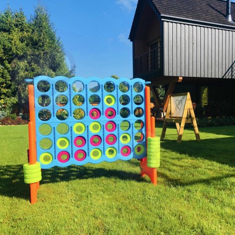 FEBER Gra Logiczna Strategiczna do Ogrodu Domu 4 Kółka w Linii Rzędzie Mega 4 in Line