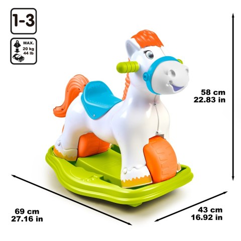 FEBER Interaktywny Bujany Konik 2w1 - Jeździk Biegowy