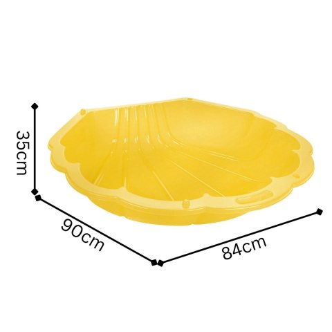WOOPIE Piaskownica Muszelka Żółta Zamykana 2w1 Basen Suchy 1 szt.