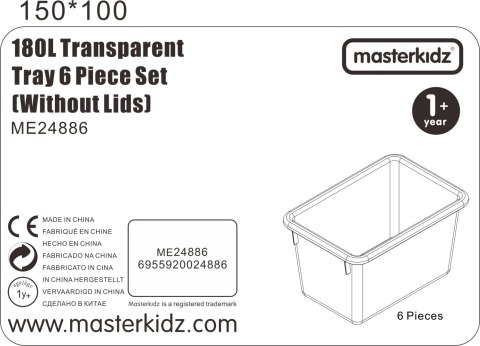 MASTERKIDZ Akrylowe Pojemniki Na Elementy Do Tablicy STEM 6 Sztuk