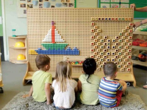 MASTERKIDZ Wolnostojąca Tablica Naukowa Kreatywna STEM 166 x 125