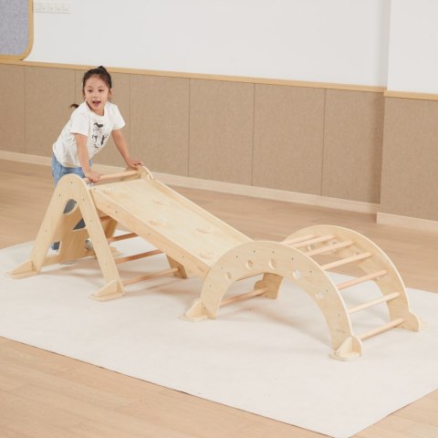 VIGA Drewniana Zjeżdżalnia Prosta Ścianka Wspinaczkowa