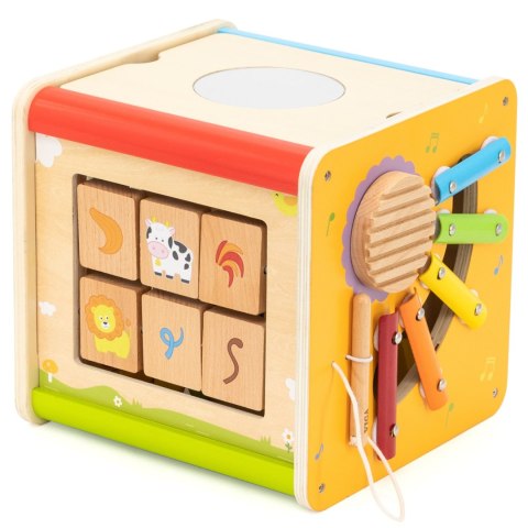 Viga Drewniana Kostka Edukacyjna 5w1