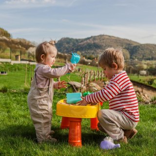 WOOPIE Stolik Wodny 2w1 Piaskownica Statek Piracki 8 akc.