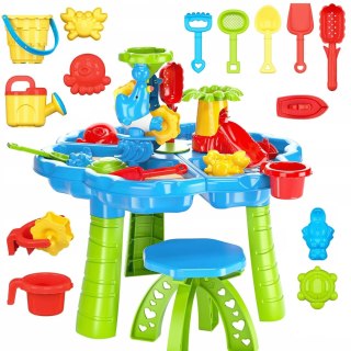 WOOPIE Stolik Wodny 2w1 Piaskownica z Krzesełkiem Aquapark z Delfinem