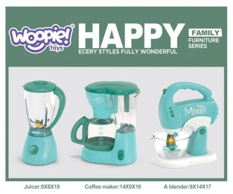 WOOPIE Zestaw AGD dla Dzieci 3w1 Mikser Blender Robot Kuchenny