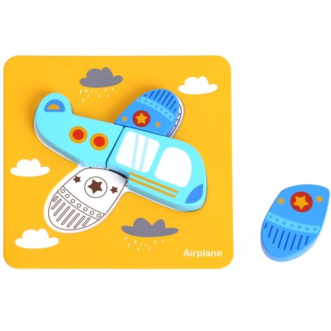 WOOPIE GREEN Układanka Drewniana Klocki Pojazdy Montessori