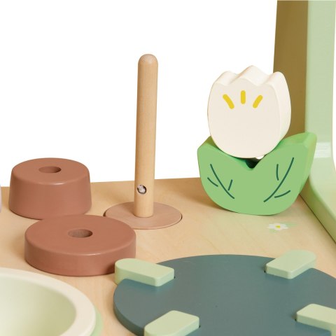 CLASSIC WORLD Drewniana Kuchnia 2w1 Pchacz Odkręcane Koła