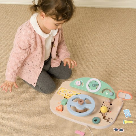 CLASSIC WORLD Drewniana Tablica Manipulacyjna Wielofunkcyjna Kierownica Motoryczna