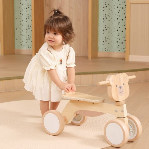 VIGA PolarB Drewniany Jeździk Miś Brunatny Miękkie Koła