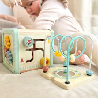 Drewniana Kostka Aktywności Multifunkcyjna Edukacyjna Sorter