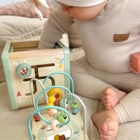 Drewniana Kostka Aktywności Multifunkcyjna Edukacyjna Sorter