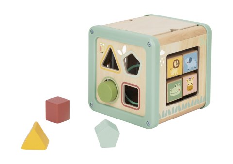 Drewniana Kostka Aktywności Multifunkcyjna Edukacyjna Sorter