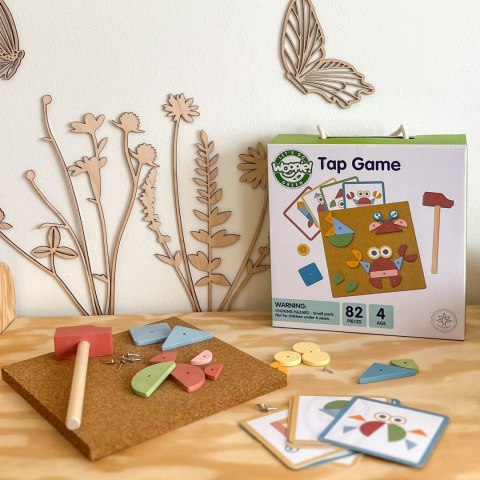 Drewniana Przybijanka z Młotkiem Układanka 20 wzorów 82 el.