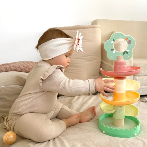 Drewniany Kulodrom Tor Kulkowy Sensoryczny Edukacyjny 6 el.