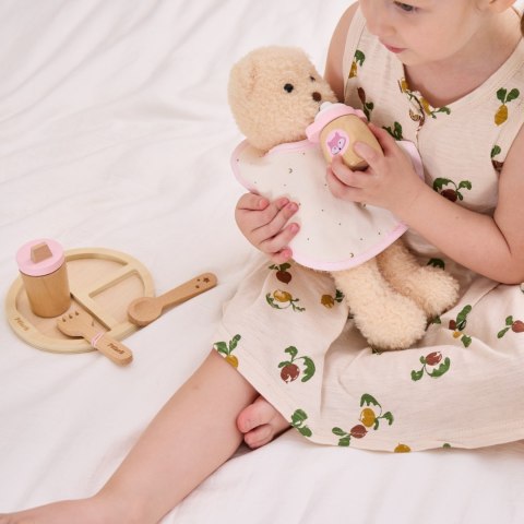 VIGA PolarB Drewniany Zestaw do Karmienia Lalki Torba - z Butelką i Śliniaczkiem