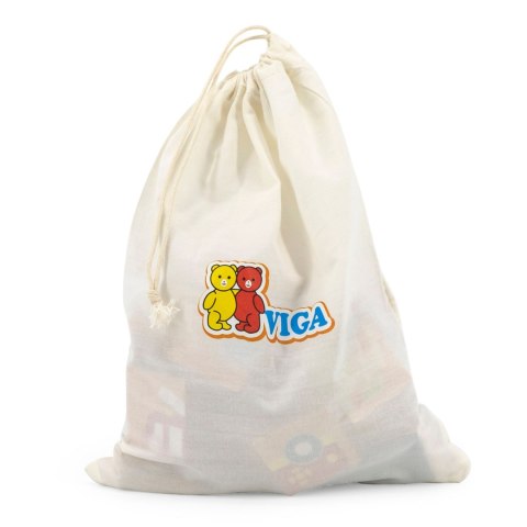 Viga Układanka drewniana puzzle magnetyczne - pojazdy Certyfikat FSC