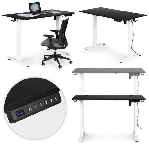Biurko elektryczne stojące 120x60 cm regulacja wysokości 72-117 cm ModernHome