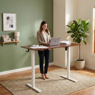 Biurko elektryczne stojące 120x60 cm regulacja wysokości 72-117 cm ModernHome